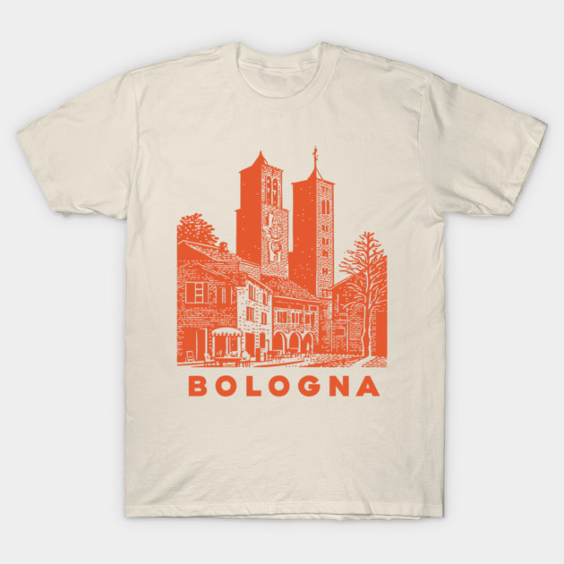 Bologna Italy Vintage Travel Design T-Shirt by TuncGK