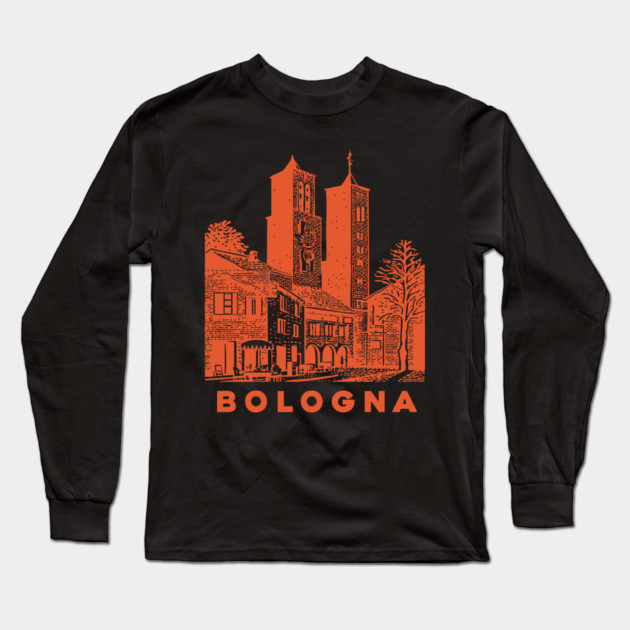 Bologna Italy Vintage Travel Design Long Sleeve T-Shirt by TuncGK