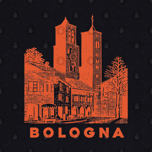 Bologna Italy Vintage Travel Design by TuncGK
