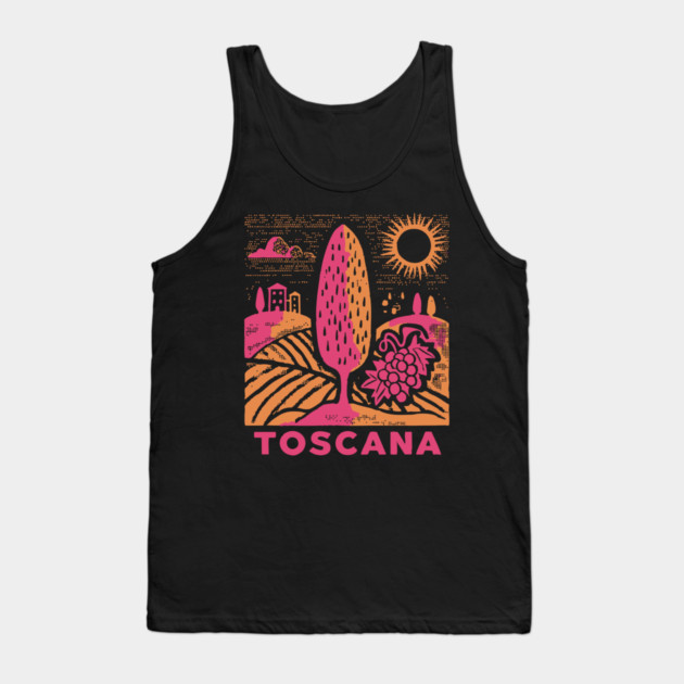 Tuscany Italy - Vibrant Countryside Scenery Tank Top by TuncGK