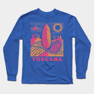 Tuscany Italy - Vibrant Countryside Scenery Long Sleeve T-Shirt