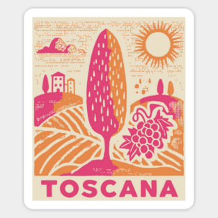 Tuscany Italy - Vibrant Countryside Scenery Sticker