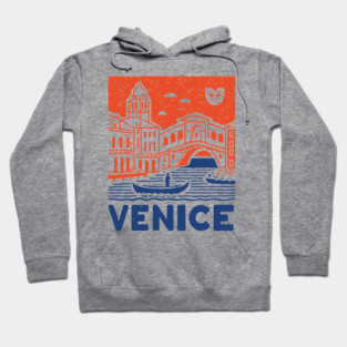 Venice Italy - Vintage Graphic Travel Poster Hoodie
