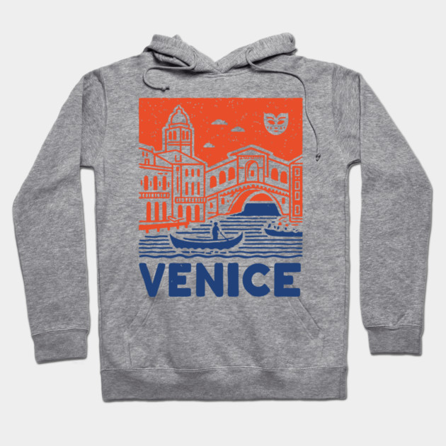 Venice Italy - Vintage Graphic Travel Poster Hoodie by TuncGK