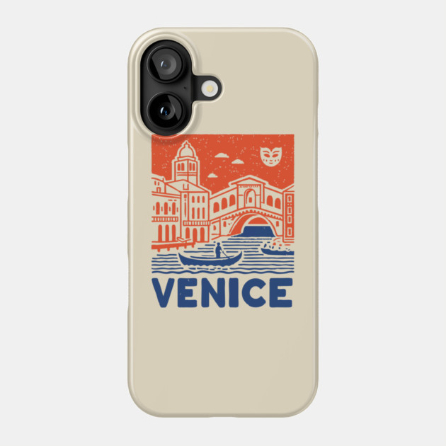 Venice Italy - Vintage Graphic Travel Poster Phone Case by TuncGK
