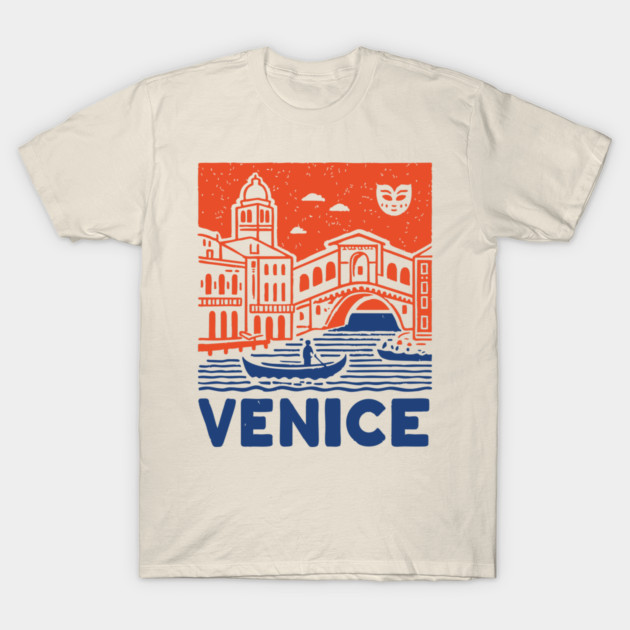 Venice Italy - Vintage Graphic Travel Poster T-Shirt by TuncGK