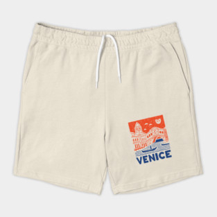 Venice Italy - Vintage Graphic Travel Poster Shorts