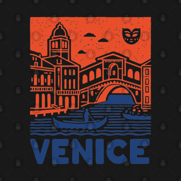 Venice Italy - Vintage Graphic Travel Poster by TuncGK
