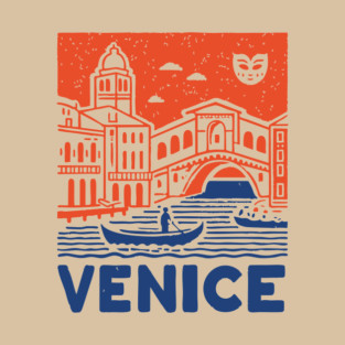 Venice Italy - Vintage Graphic Travel Poster T-Shirt