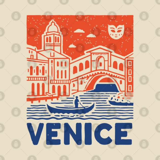 Venice Italy - Vintage Graphic Travel Poster by TuncGK
