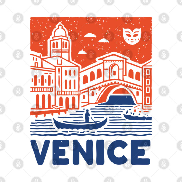 Venice Italy - Vintage Graphic Travel Poster by TuncGK