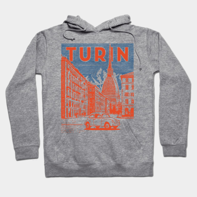 Turin Italy - Vintage Graphic Travel Poster Hoodie by TuncGK