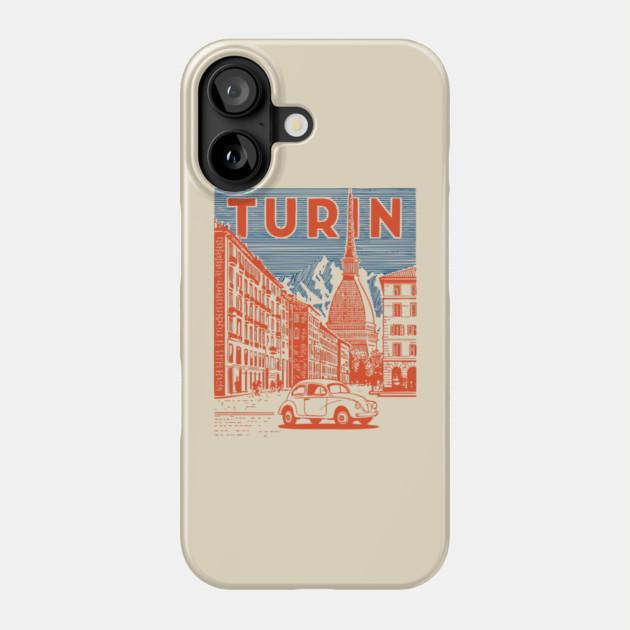 Turin Italy - Vintage Graphic Travel Poster Phone Case by TuncGK
