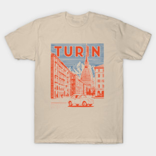 Turin Italy - Vintage Graphic Travel Poster T-Shirt