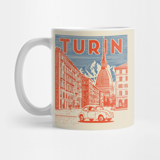 Turin Italy - Vintage Graphic Travel Poster by TuncGK
