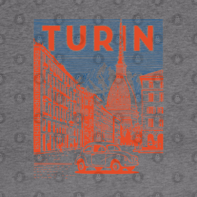 Turin Italy - Vintage Graphic Travel Poster by TuncGK