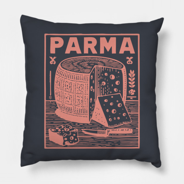 Parma Italy - Retro Culinary Design Pillow by TuncGK
