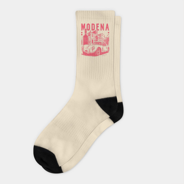 Modena Italy - Vintage Graphic Travel Poster Socks by TuncGK
