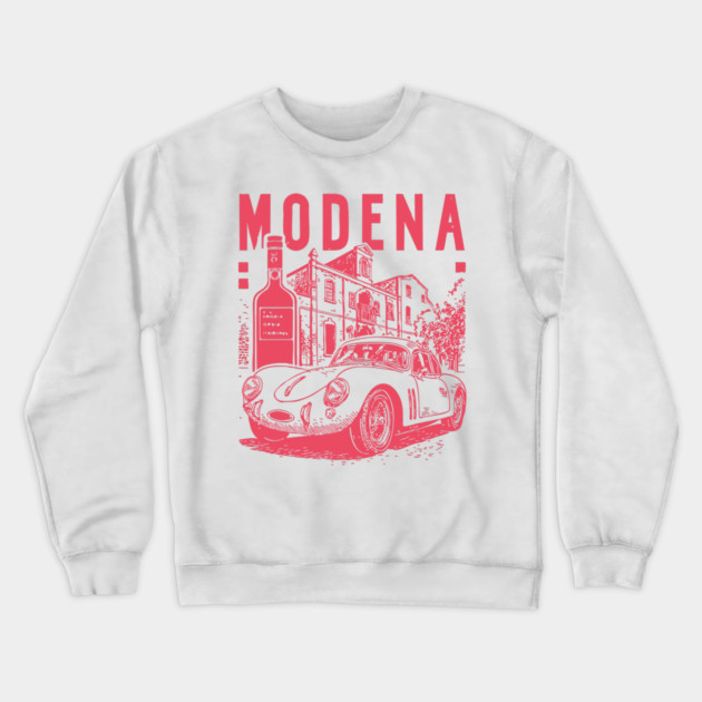 Modena Italy - Vintage Graphic Travel Poster Crewneck Sweatshirt by TuncGK