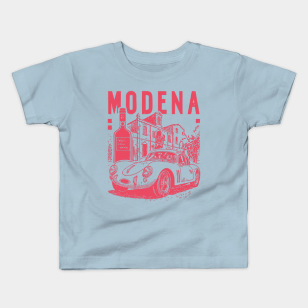 Modena Italy - Vintage Graphic Travel Poster Kids T-Shirt by TuncGK