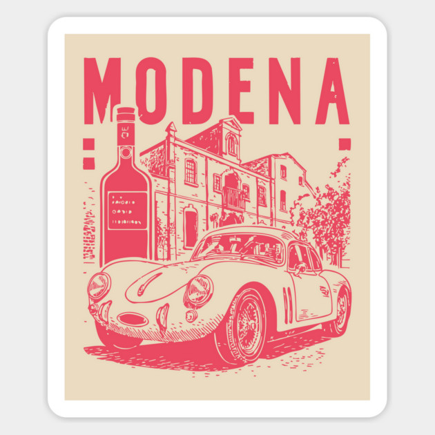 Modena Italy - Vintage Graphic Travel Poster Magnet by TuncGK