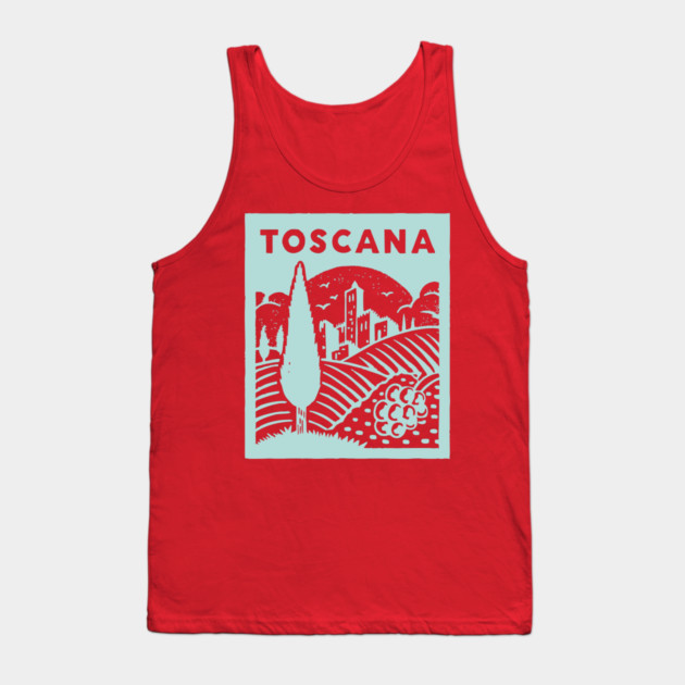 Tuscany Italy - Stylized Countryside Scenery Tank Top by TuncGK
