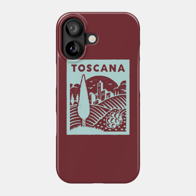 Tuscany Italy - Stylized Countryside Scenery Phone Case by TuncGK