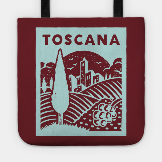 Tuscany Italy - Stylized Countryside Scenery Tote by TuncGK
