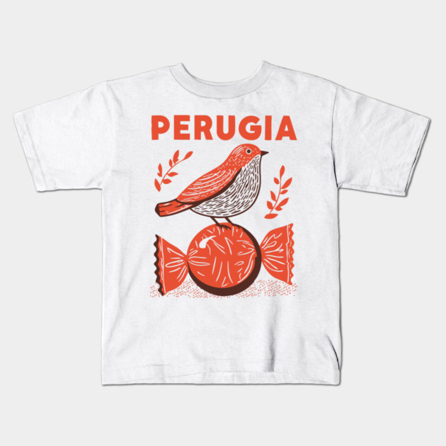 Perugia Italy Vintage Travel Design Kids T-Shirt by TuncGK