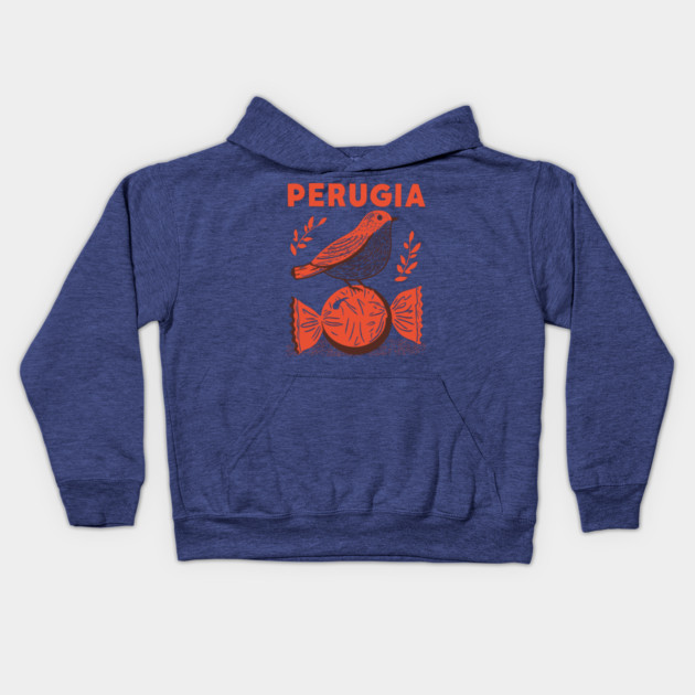 Perugia Italy Vintage Travel Design Kids Hoodie by TuncGK