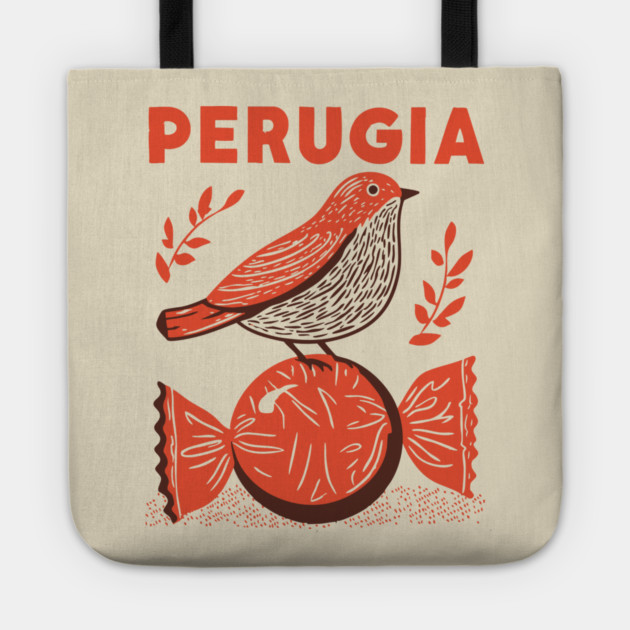 Perugia Italy Vintage Travel Design Tote by TuncGK