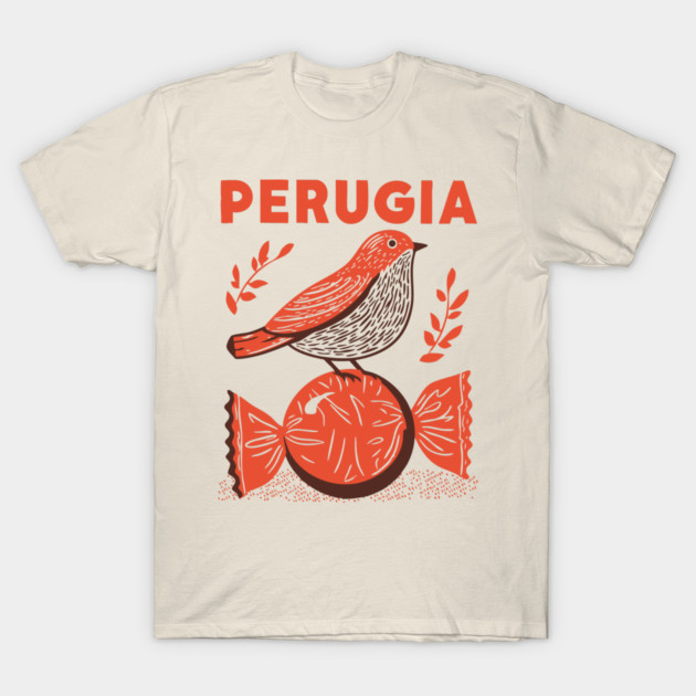 Perugia Italy Vintage Travel Design T-Shirt by TuncGK