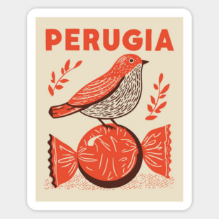Perugia Italy Vintage Travel Design Sticker