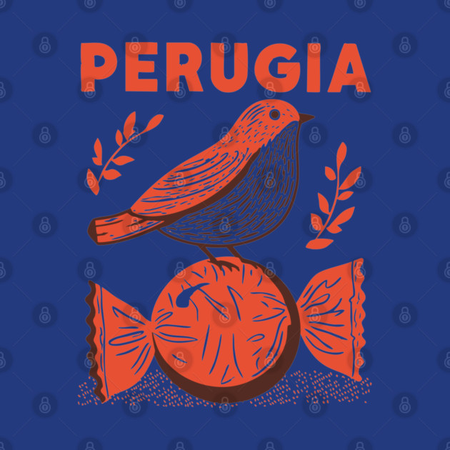 Perugia Italy Vintage Travel Design by TuncGK