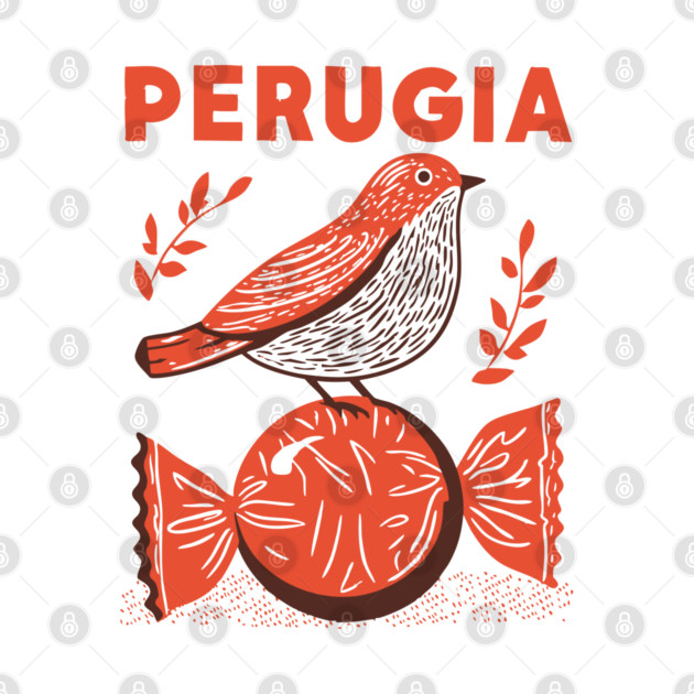 Perugia Italy Vintage Travel Design by TuncGK