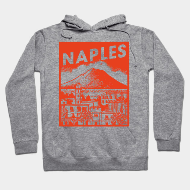 Naples Italy - Vintage Graphic Travel Poster Hoodie by TuncGK