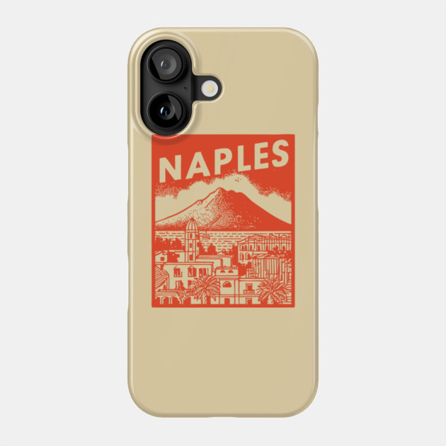 Naples Italy - Vintage Graphic Travel Poster Phone Case by TuncGK