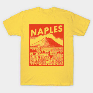 Naples Italy - Vintage Graphic Travel Poster T-Shirt