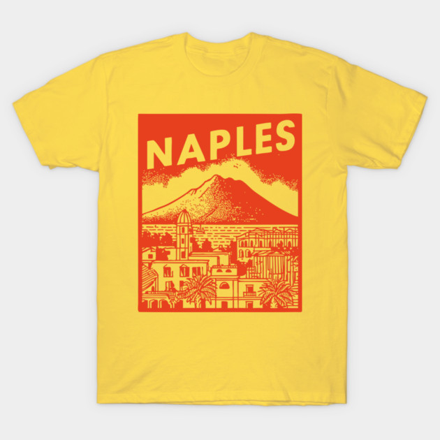 Naples Italy - Vintage Graphic Travel Poster T-Shirt by TuncGK