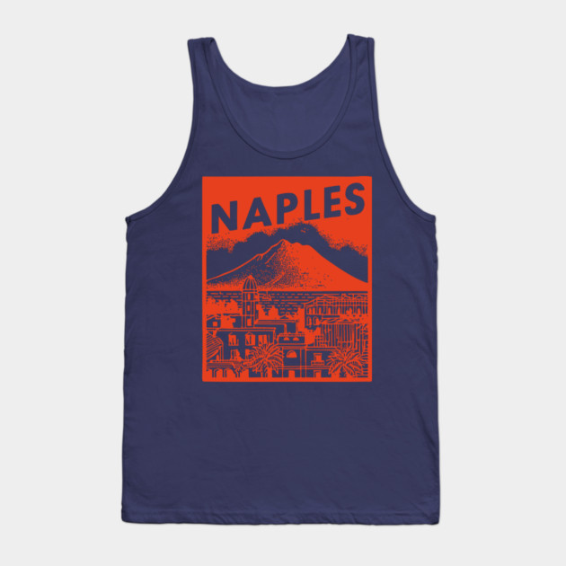 Naples Italy - Vintage Graphic Travel Poster Tank Top by TuncGK