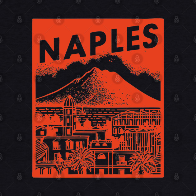 Naples Italy - Vintage Graphic Travel Poster by TuncGK