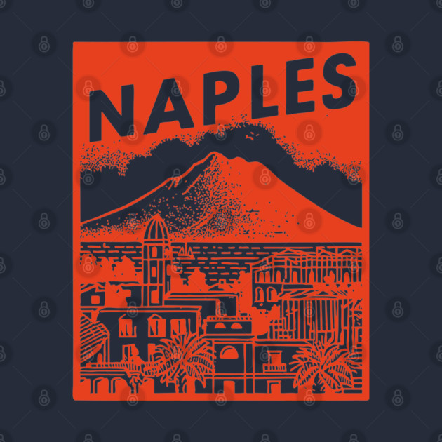 Naples Italy - Vintage Graphic Travel Poster by TuncGK