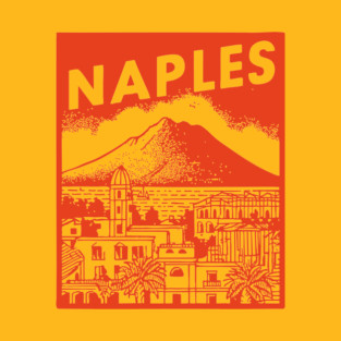 Naples Italy - Vintage Graphic Travel Poster T-Shirt