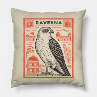 Ravenna Italy Vintage Travel Design Pillow