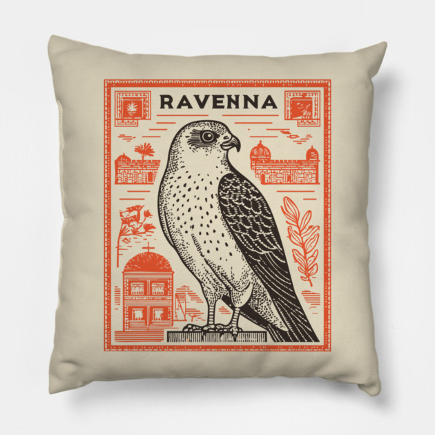 Ravenna Italy Vintage Travel Design Pillow by TuncGK