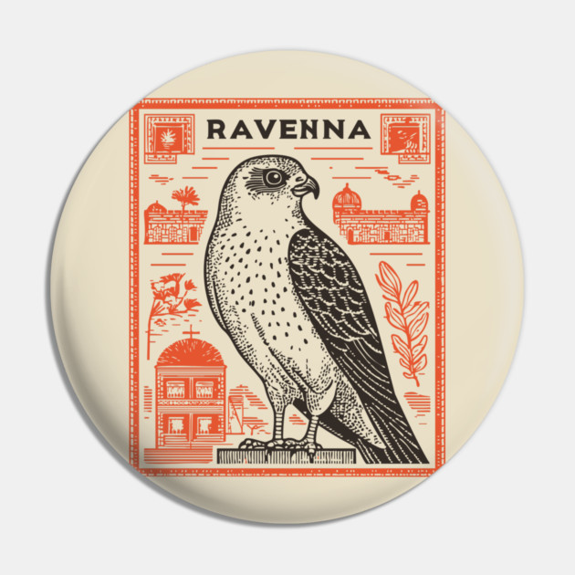 Ravenna Italy Vintage Travel Design Pin by TuncGK