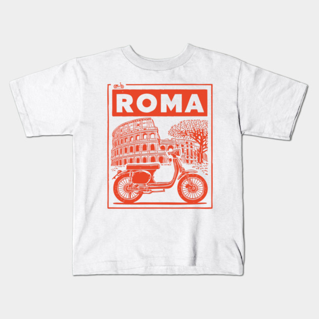 Rome Italy Vintage Travel Design Kids T-Shirt by TuncGK