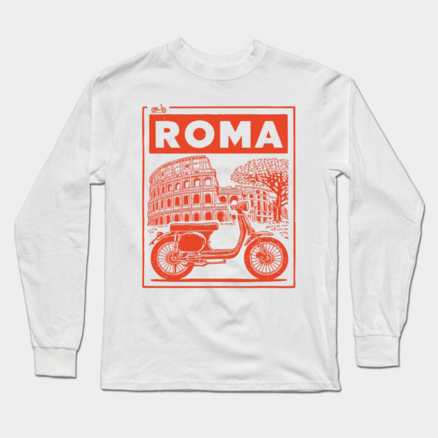 Rome Italy Vintage Travel Design Long Sleeve T-Shirt by TuncGK