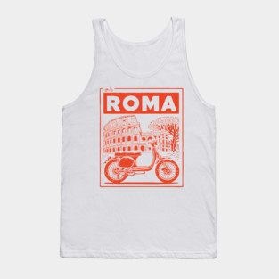 Rome Italy Vintage Travel Design Tank Top