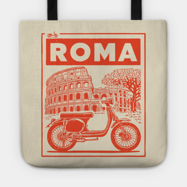 Rome Italy Vintage Travel Design Tote by TuncGK